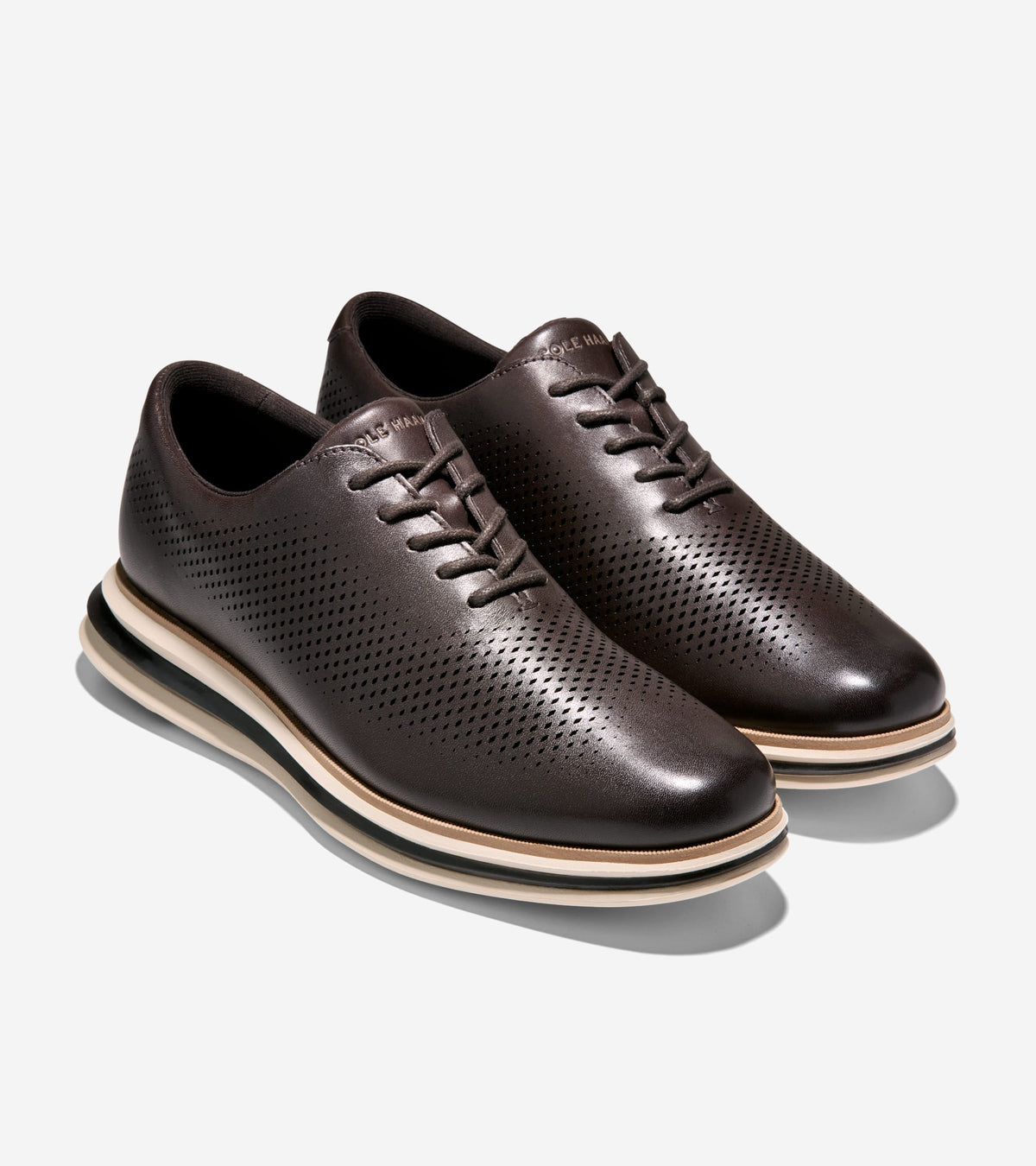 Men's ØriginalGrand Energy One Laser Oxfords-Dark Chocolate-Truffle-Ivory