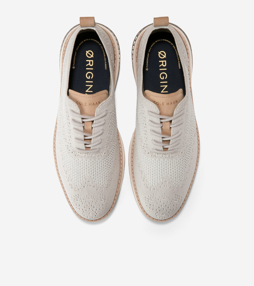 Men's ØriginalGrand Energyweave Stitchlite™ Wingtip Oxfords-Oyster Mushroom-Oxford Tan