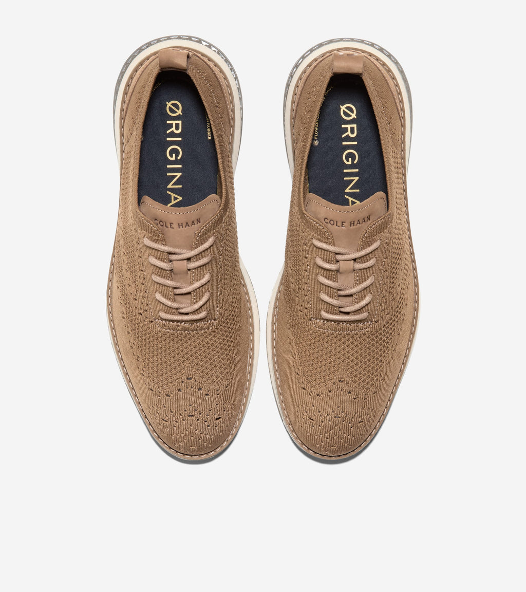 Men's ØriginalGrand Energyweave Stitchlite™ Wingtip Oxfords-Light Whiskey-Redwood-Ivory