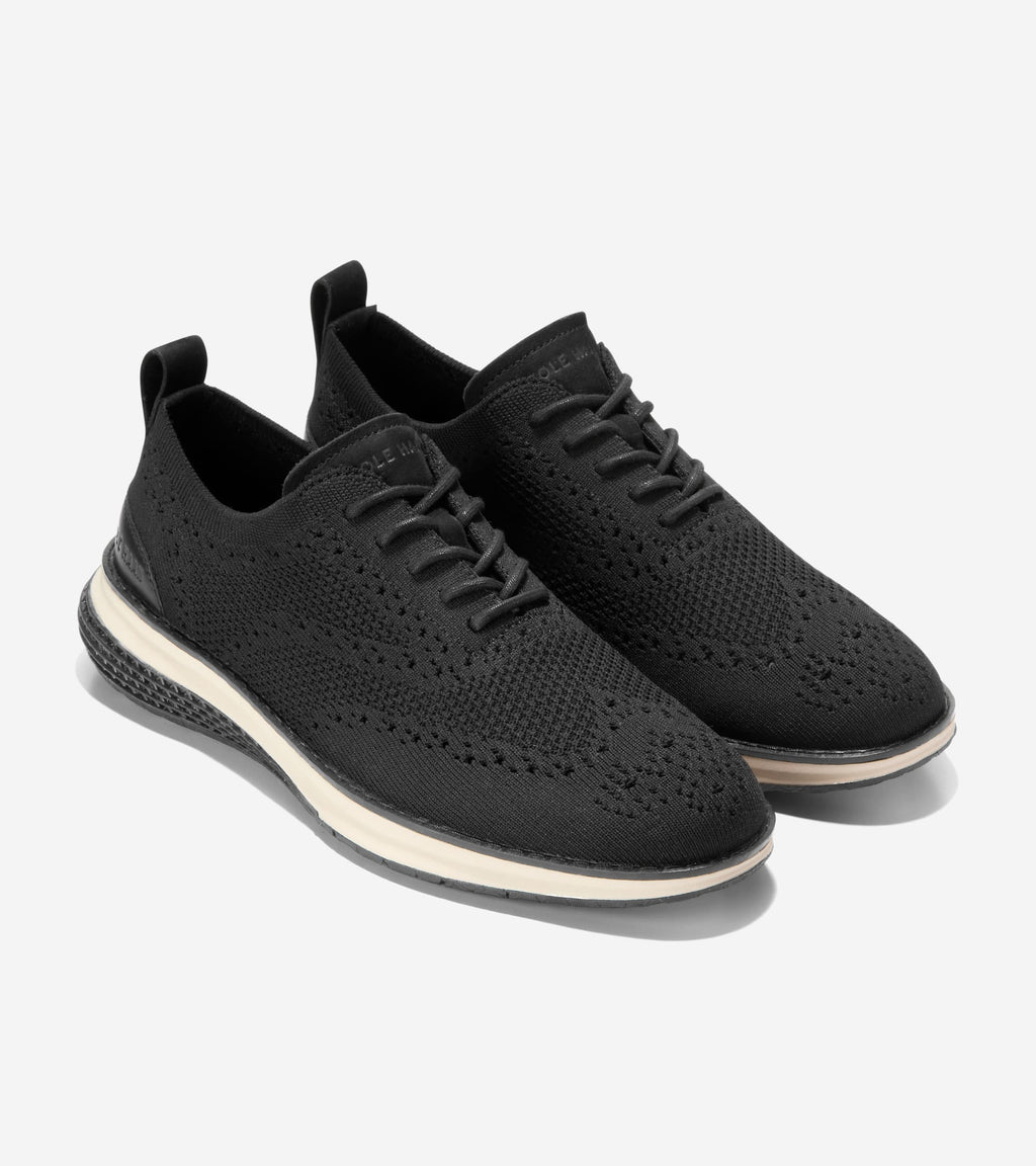 Men's ØriginalGrand Energyweave Stitchlite™ Wingtip Oxfords-Black-Ivory