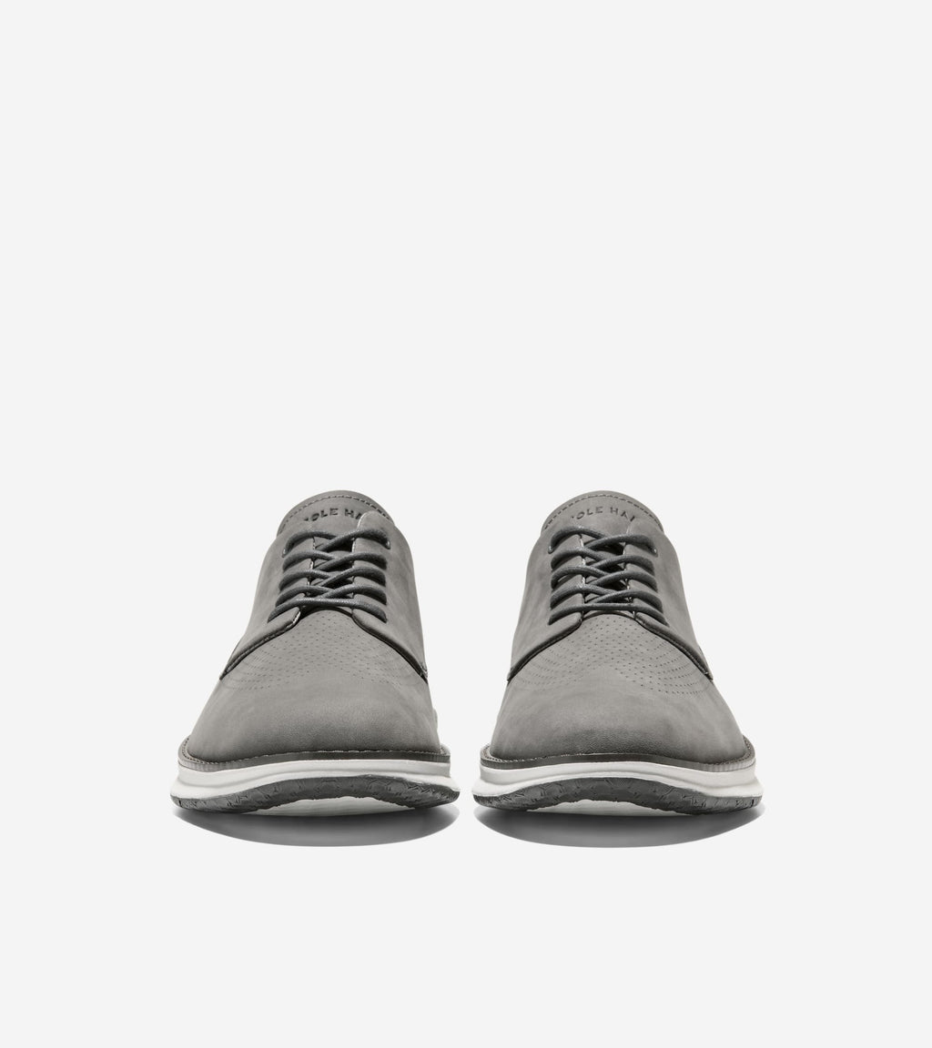 Men's ØriginalGrand Energyweave Perforated Plain Toe Oxfords-Raven-Oyster Mushroom