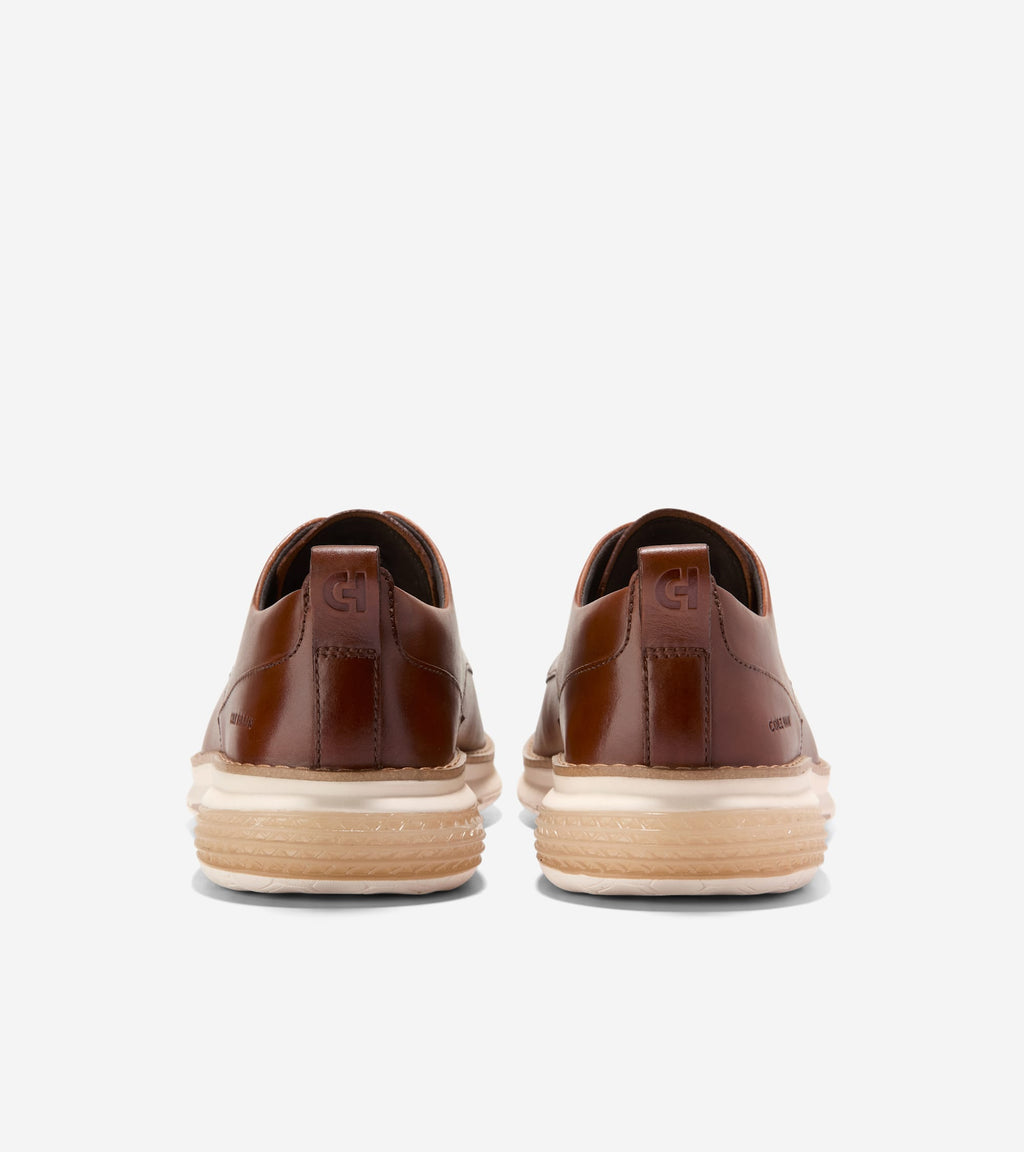 Men's ØriginalGrand Energyweave Perforated Plain Toe Oxfords-British Tan-Ivory-Chocolate