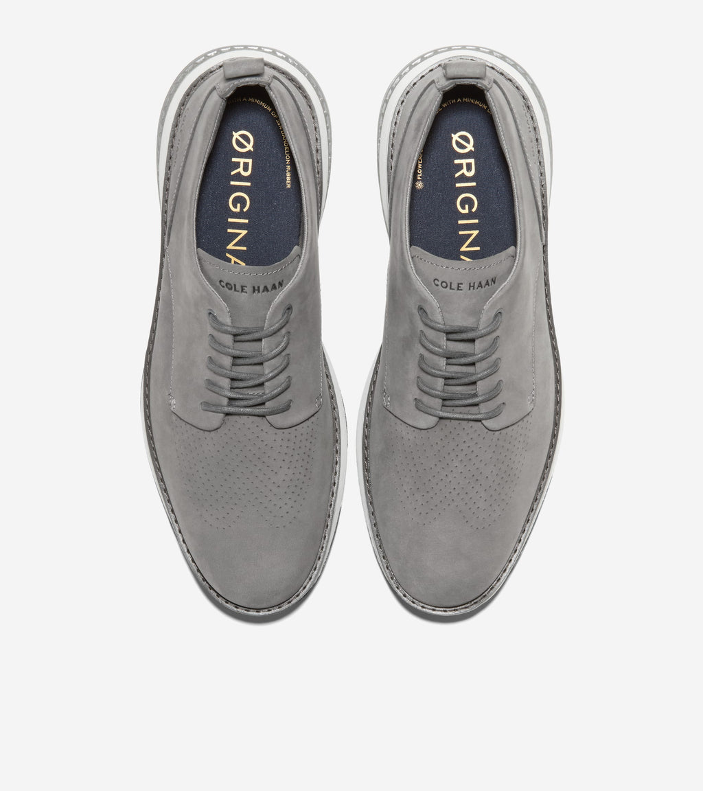Men's ØriginalGrand Energyweave Perforated Plain Toe Oxfords-Raven-Oyster Mushroom