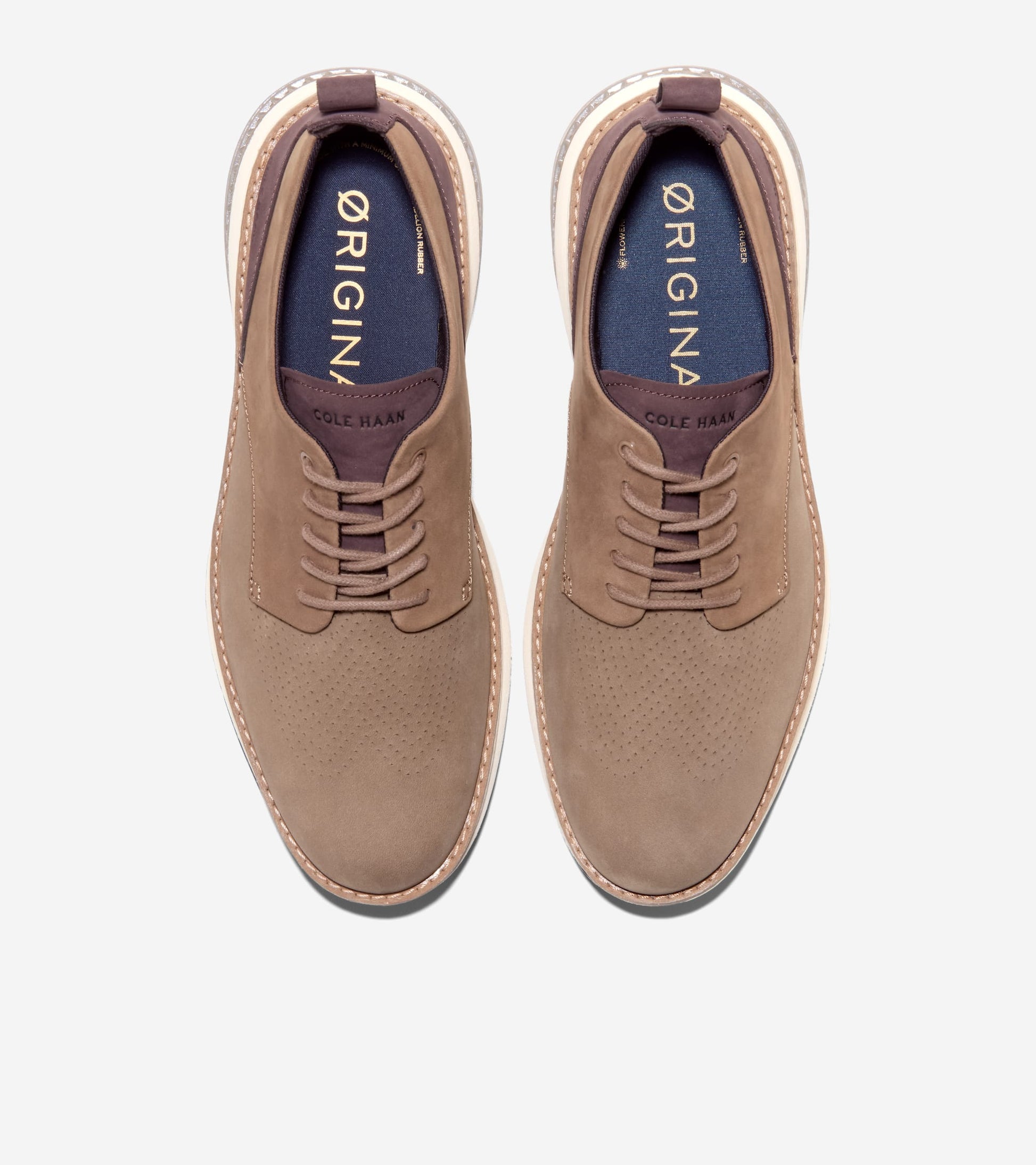 Men's ØriginalGrand Energyweave Perforated Plain Toe Oxfords-Light Whiskey-Dark Chocolate