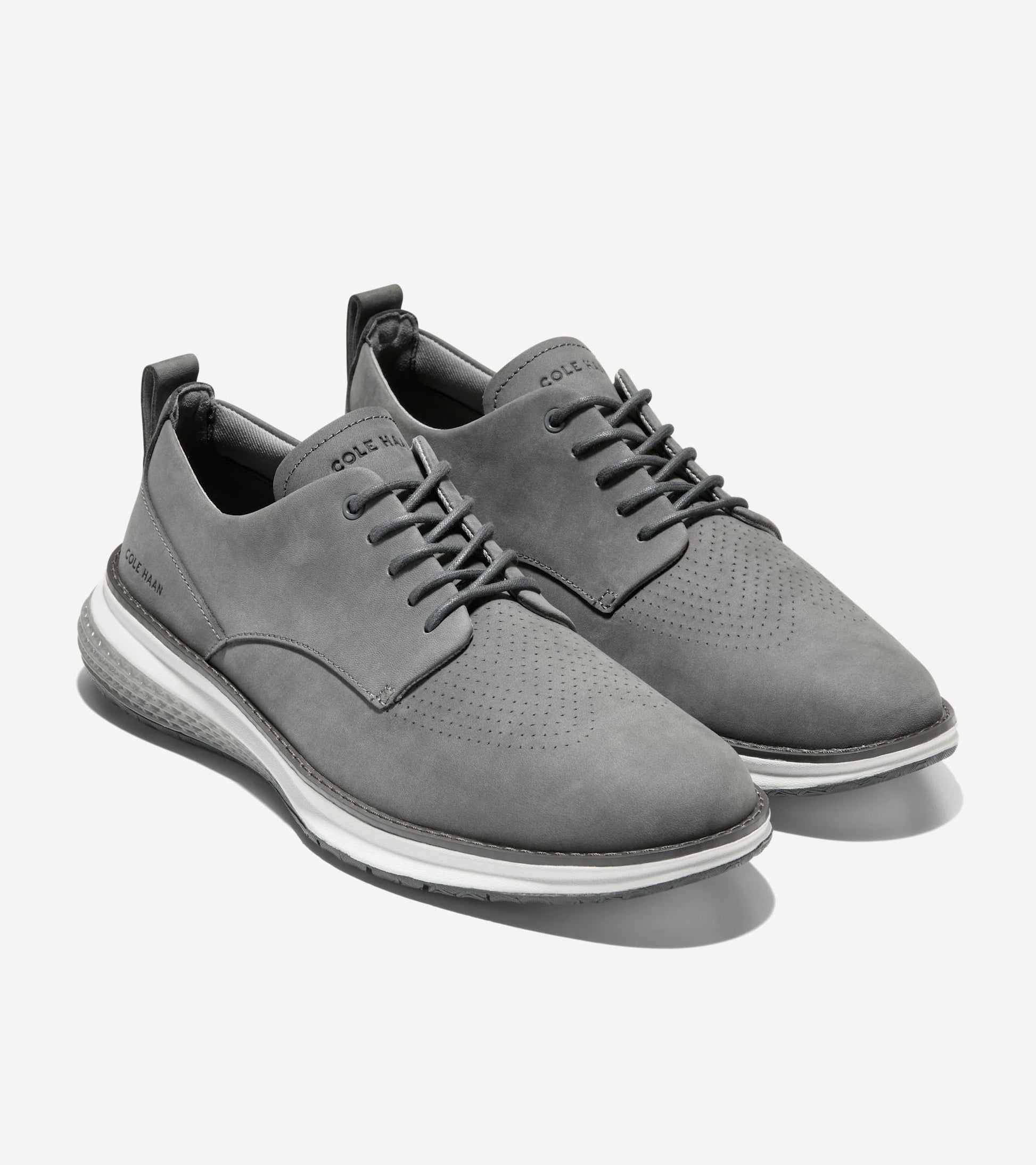 Men's ØriginalGrand Energyweave Perforated Plain Toe Oxfords-Raven-Oyster Mushroom