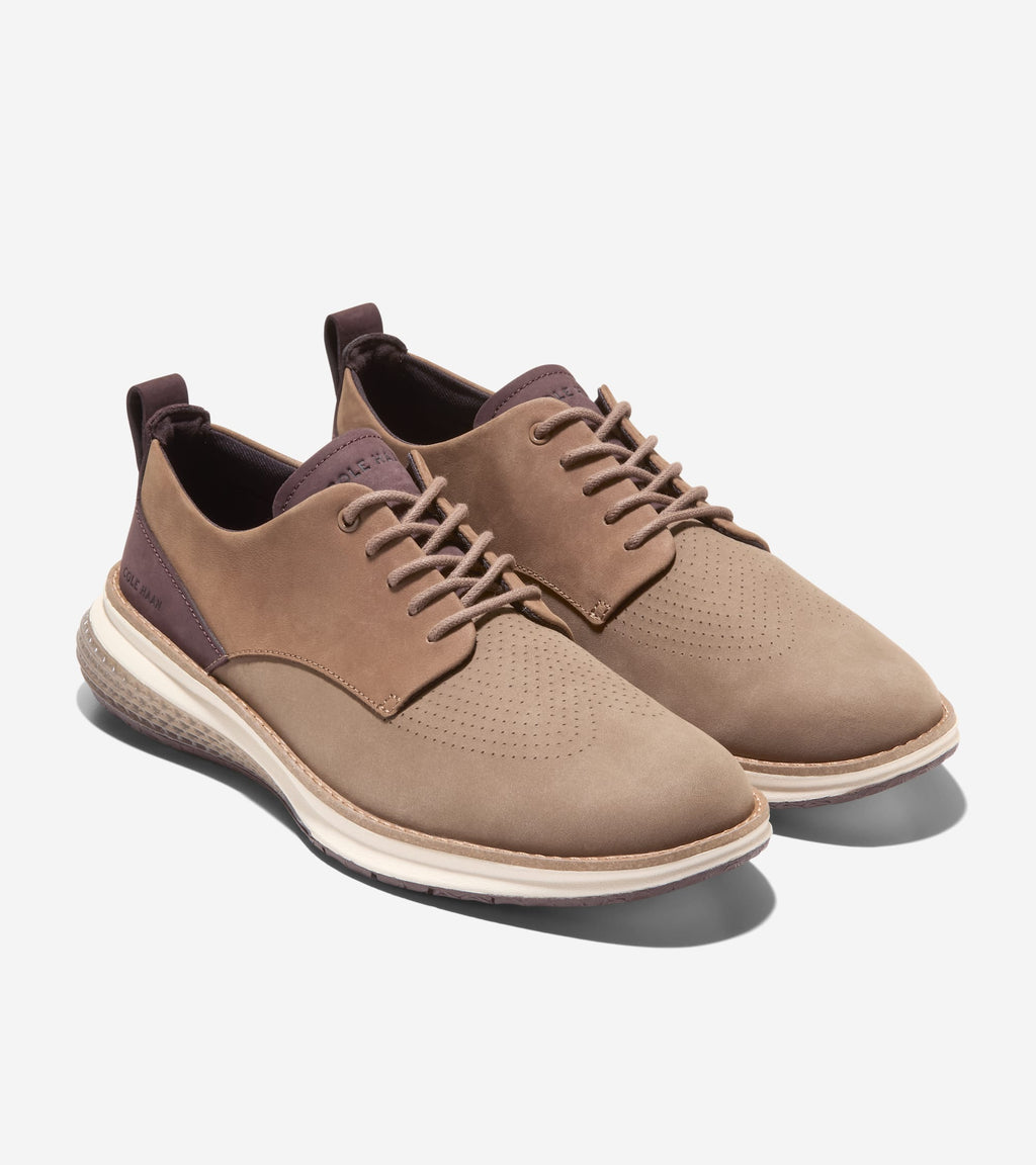 Men's ØriginalGrand Energyweave Perforated Plain Toe Oxfords-Light Whiskey-Dark Chocolate