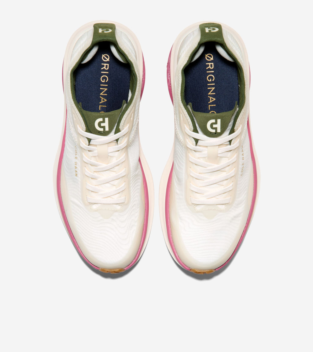 Women's ØriginalGrand SkyWeave™ Everarc Running Sneakers-Ivory-Rose Wine-Chive