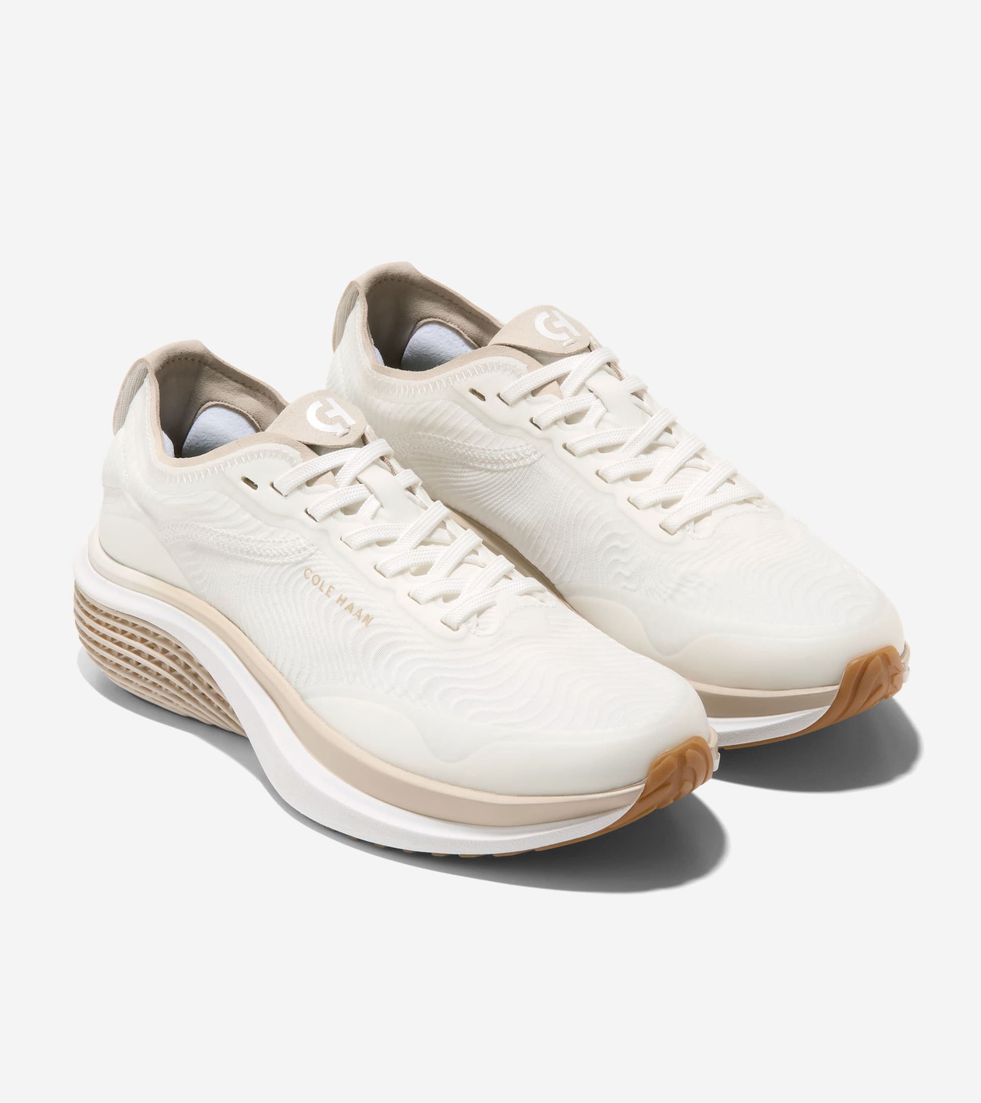 Women's ØriginalGrand SkyWeave™ Everarc Running Sneakers-White-Ivory-Ancient Scroll