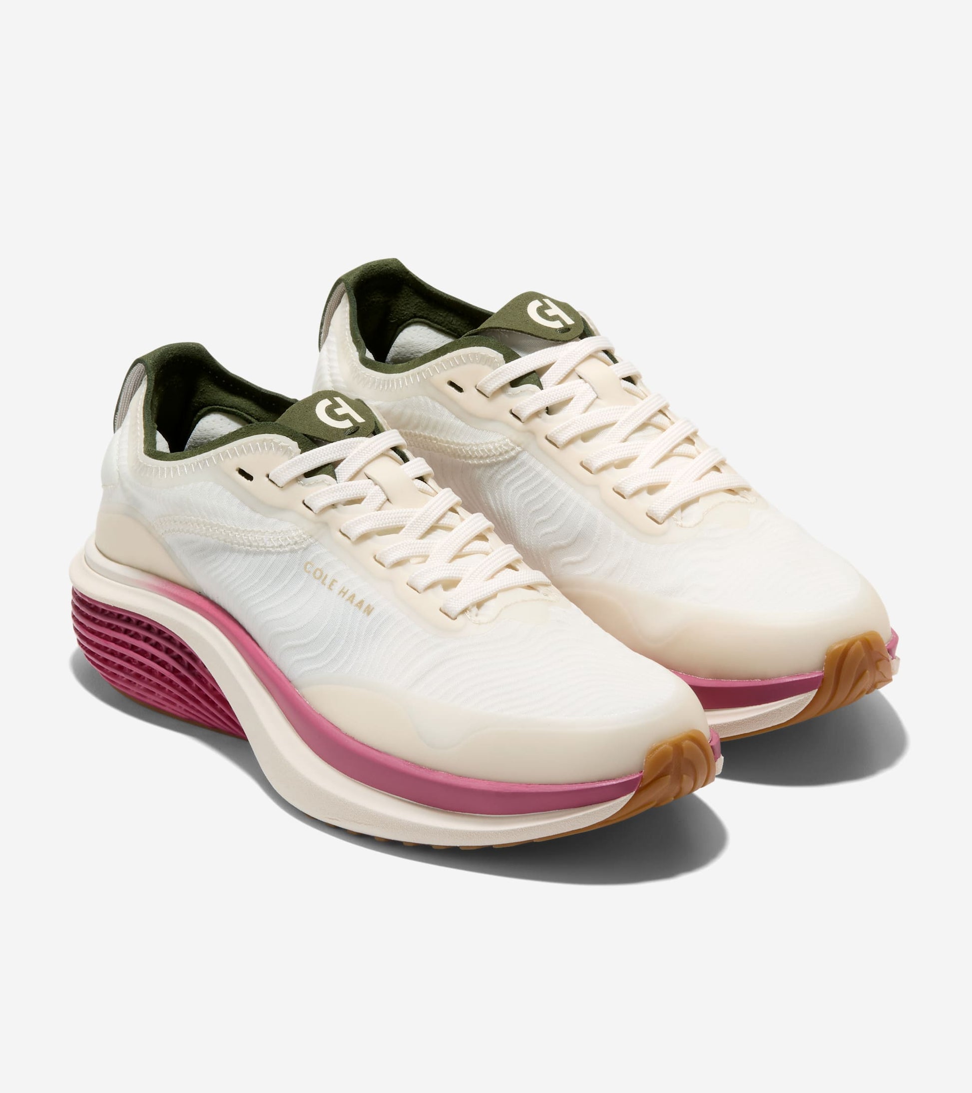 Women's ØriginalGrand SkyWeave™ Everarc Running Sneakers-Ivory-Rose Wine-Chive