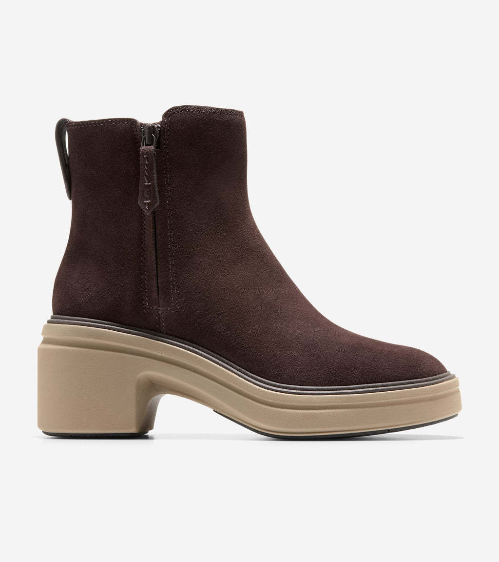 Women's ØriginalGrand Heel Zip Boots-Dark Chocolate
