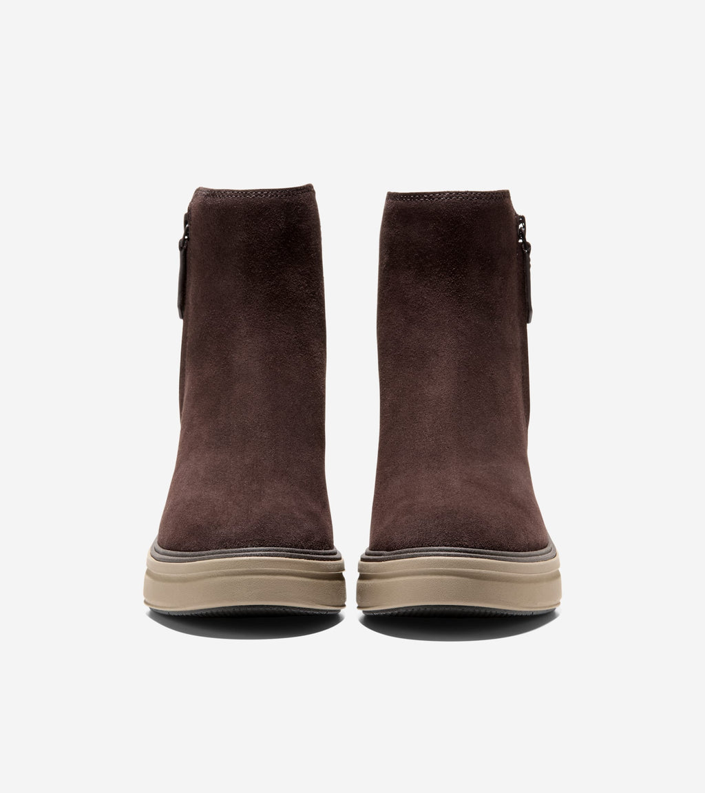 Women's ØriginalGrand Heel Zip Boots-Dark Chocolate