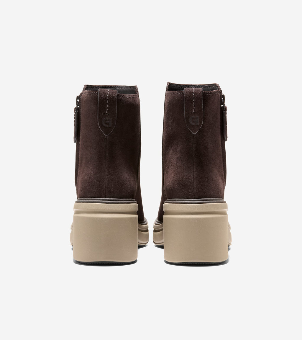 Women's ØriginalGrand Heel Zip Boots-Dark Chocolate