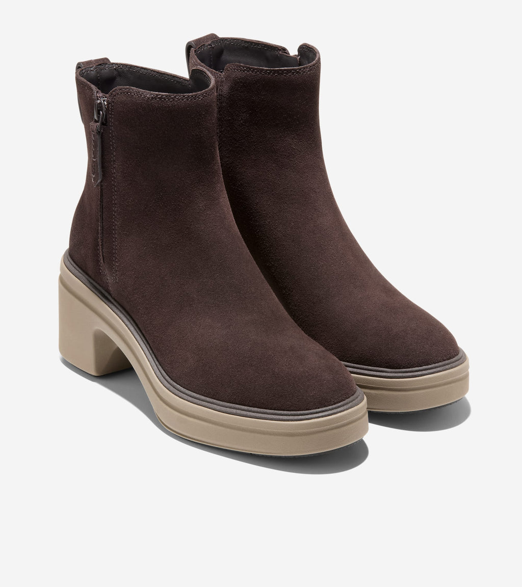 Women's ØriginalGrand Heel Zip Boots-Dark Chocolate