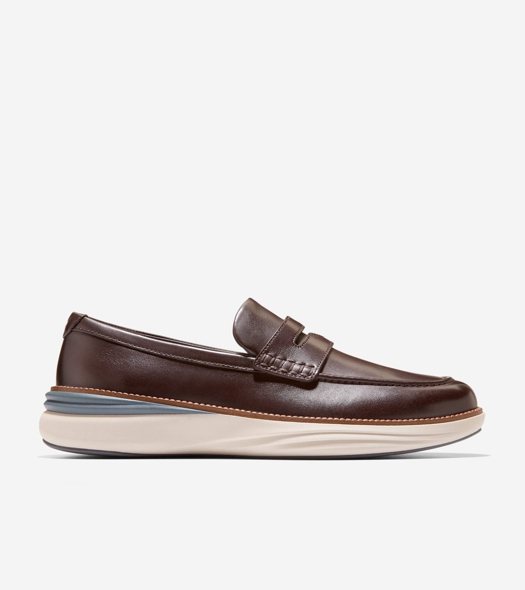 Men's ØriginalGrand Horizon Penny Loafers-Dark Chocolate-Natural