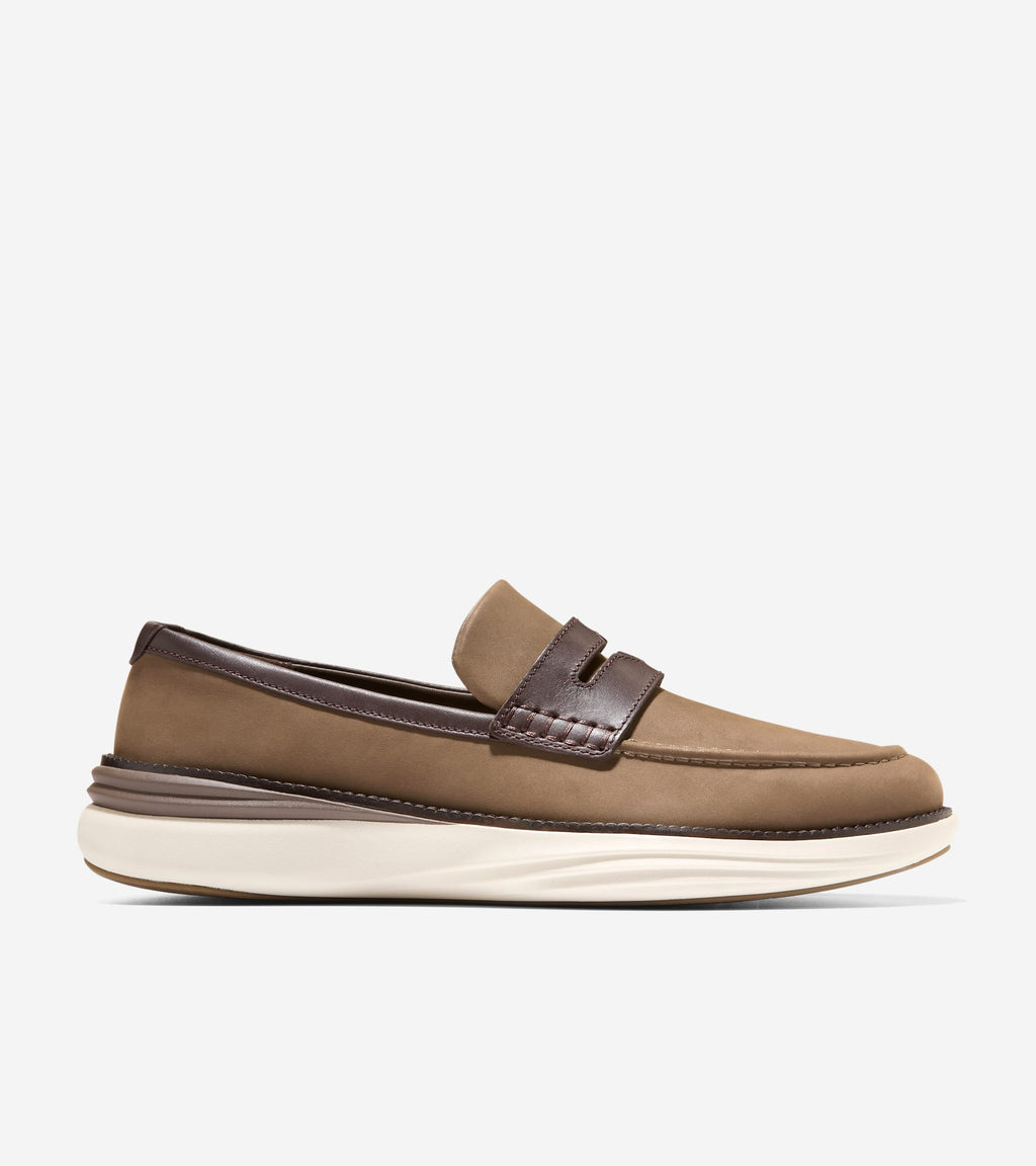 Men's ØriginalGrand Horizon Penny Loafers-Truffle-Dark Natural-Ivory