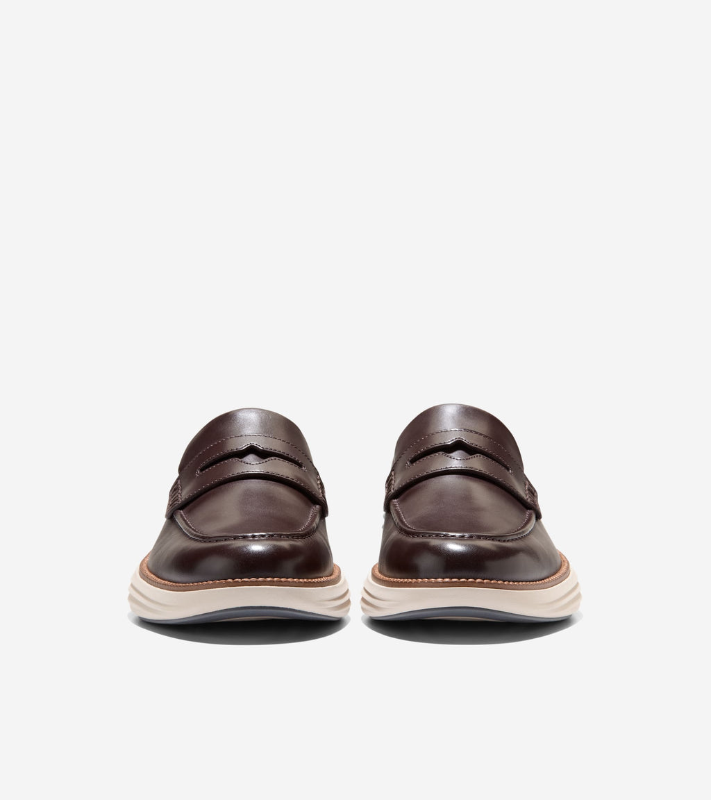 Men's ØriginalGrand Horizon Penny Loafers-Dark Chocolate-Natural