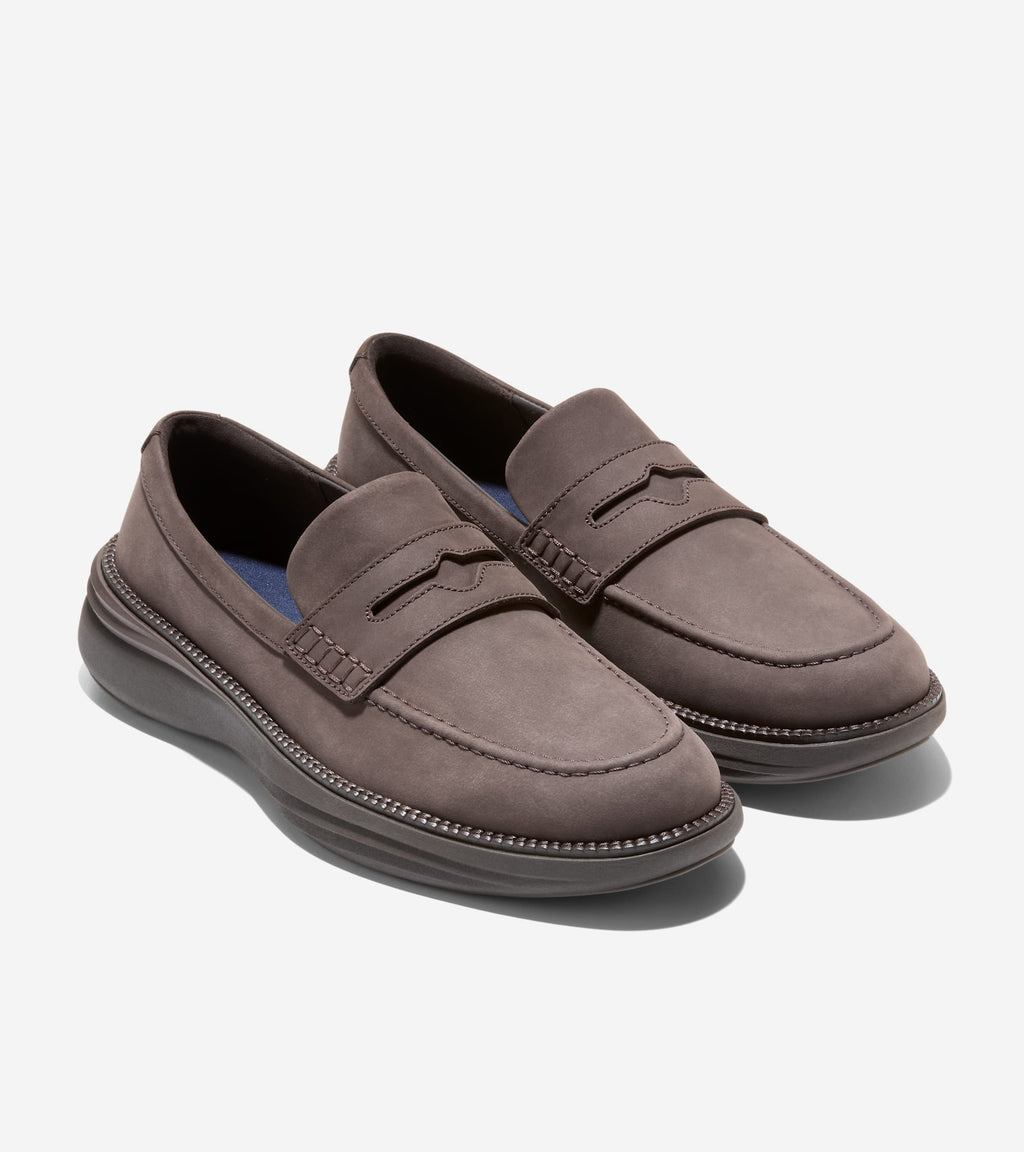 Men's ØriginalGrand Horizon Penny Loafers-Truffle-Dark Chocolate-Ivory