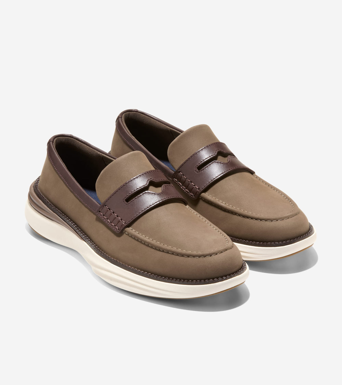 Men's ØriginalGrand Horizon Penny Loafers-Truffle-Dark Natural-Ivory