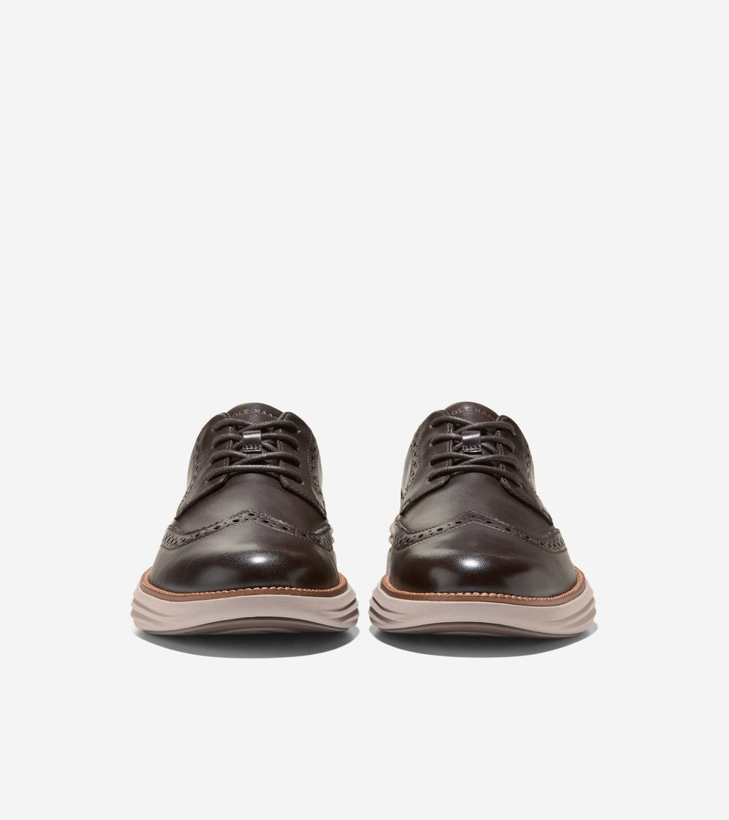 Men's ØriginalGrand Horizon Wingtip Oxfords-Dark Chocolate-Dark Natural