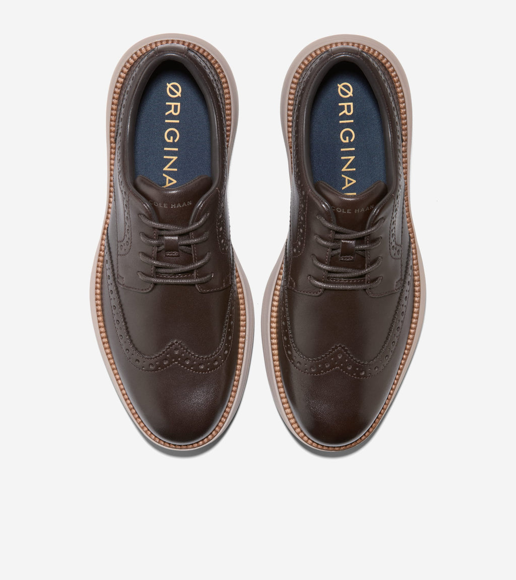 Men's ØriginalGrand Horizon Wingtip Oxfords-Dark Chocolate-Dark Natural