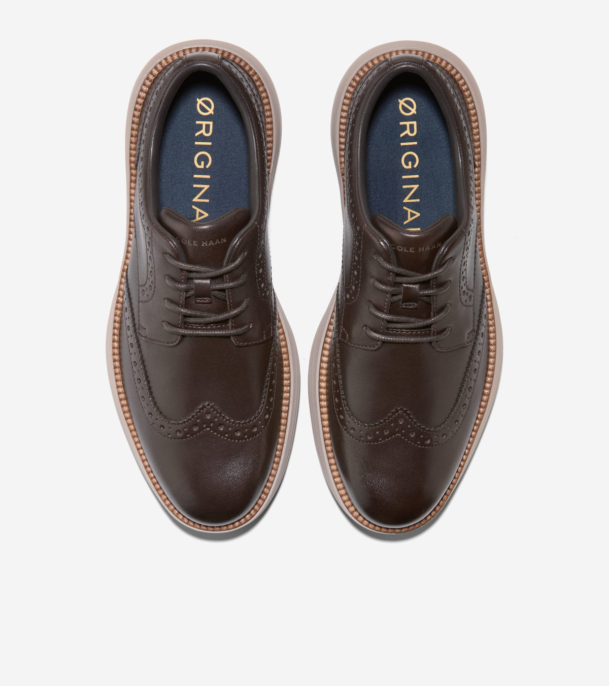 Men's ØriginalGrand Horizon Wingtip Oxfords-Dark Chocolate-Dark Natural