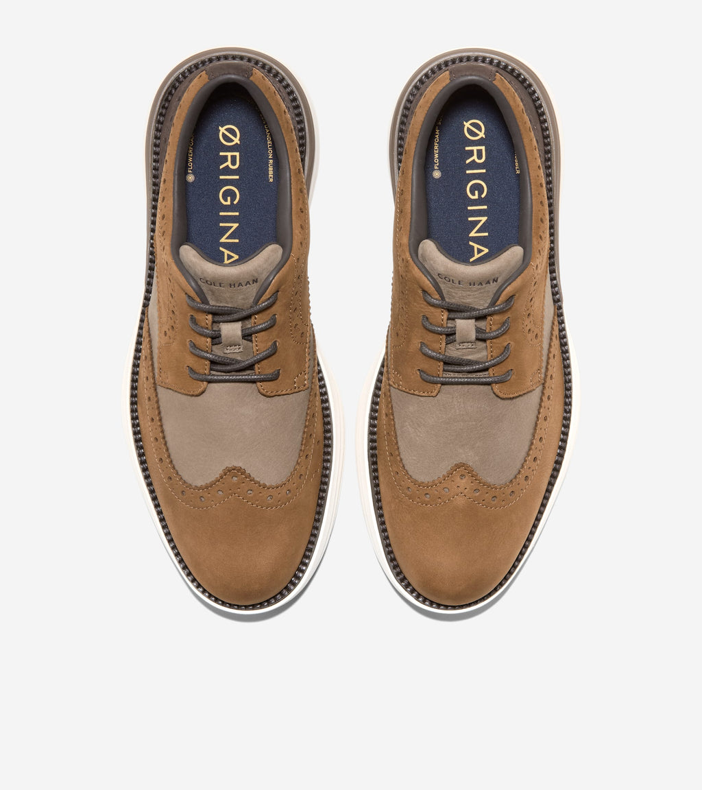 Men's ØriginalGrand Horizon Wingtip Oxfords-Spiced Brown-Dark Truffle