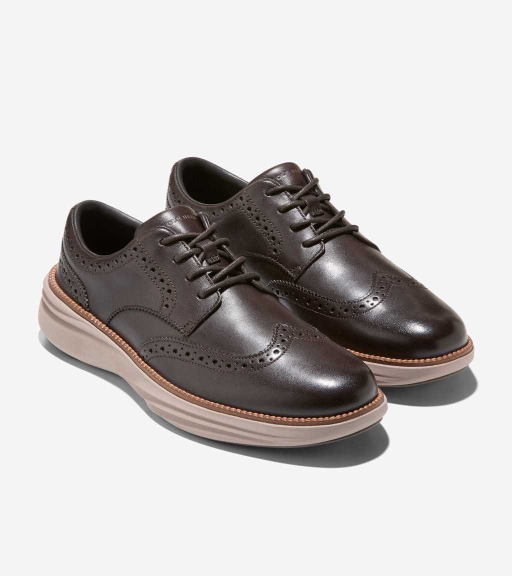 Men's ØriginalGrand Horizon Wingtip Oxfords-Dark Chocolate-Dark Natural