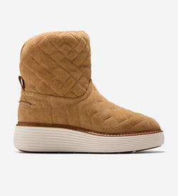 Women's ØriginalGrand Max Platform Pullon Booties-Golden Honey-Ivory