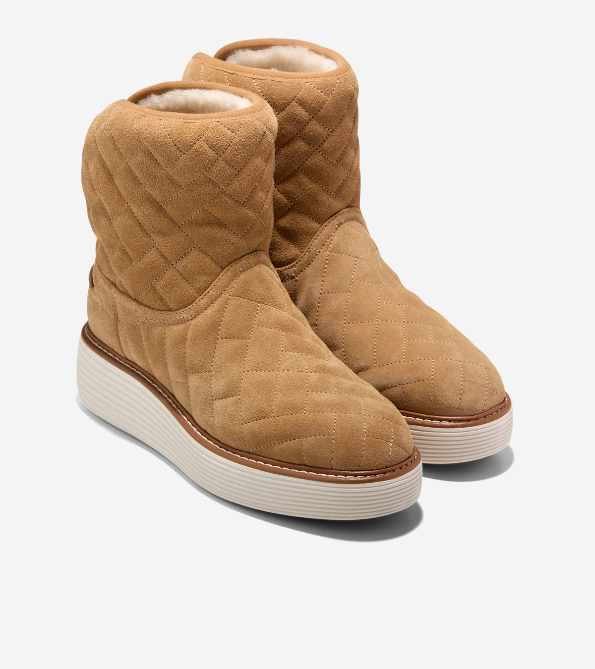 Women's ØriginalGrand Max Platform Pullon Booties-Golden Honey-Ivory