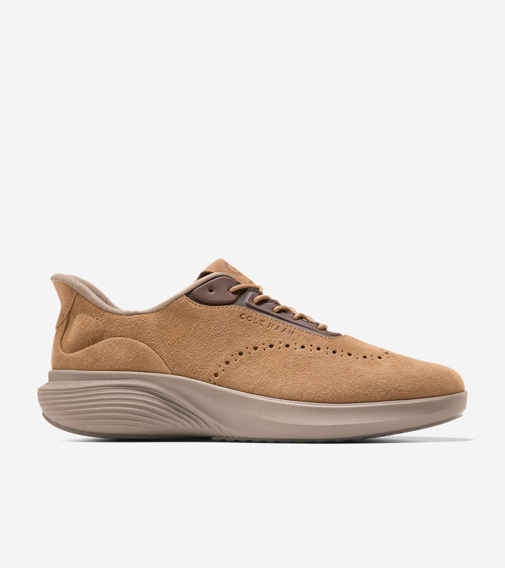 Men's ØriginalGrand Neoarc Quick-On Wingtip Oxfords-Toasted Coconut-Irish Coffee