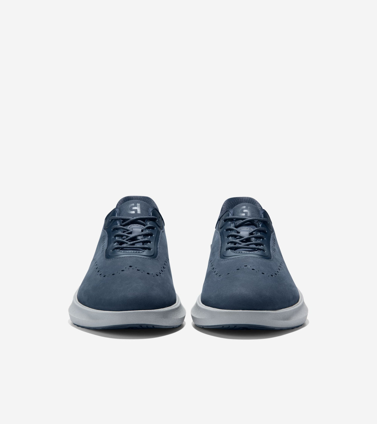 Men's ØriginalGrand Neoarc Quick-On Wingtip Oxfords-Navy Blazer-Gray Pinstripe