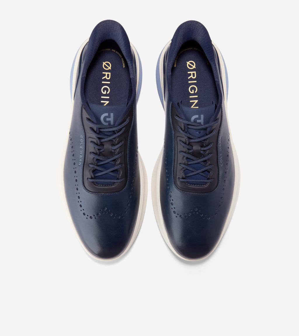 Men's ØriginalGrand Neoarc Quick-On Wingtip Oxfords-Navy Blazer-Blue Blizzard