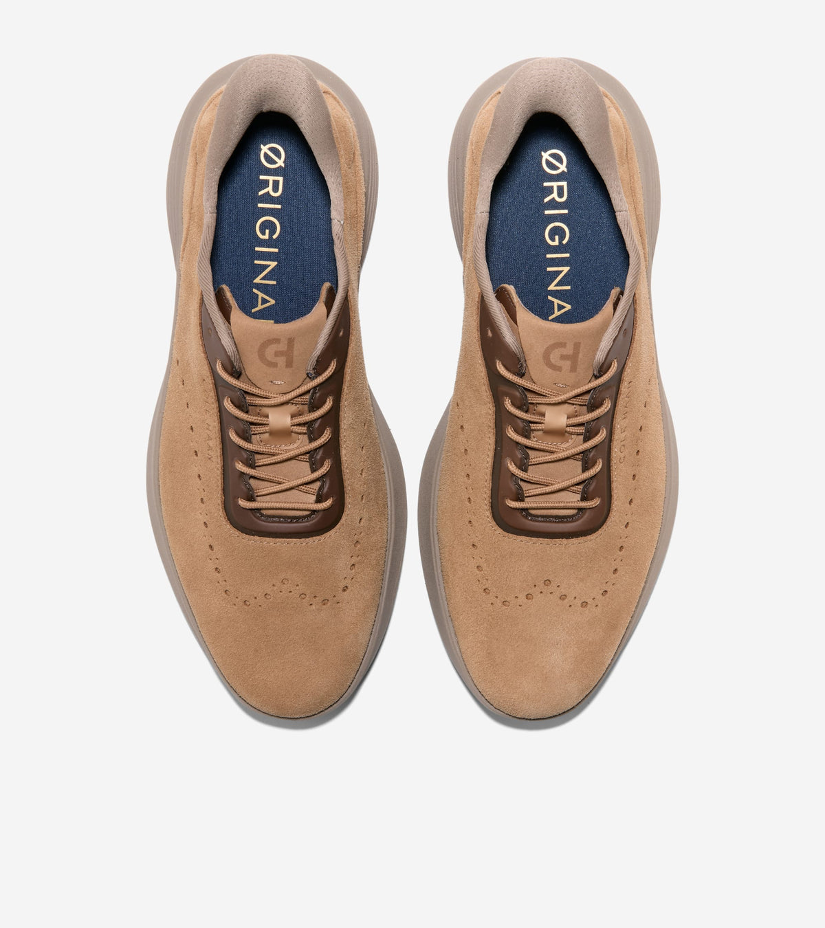 Men's ØriginalGrand Neoarc Quick-On Wingtip Oxfords-Toasted Coconut-Irish Coffee