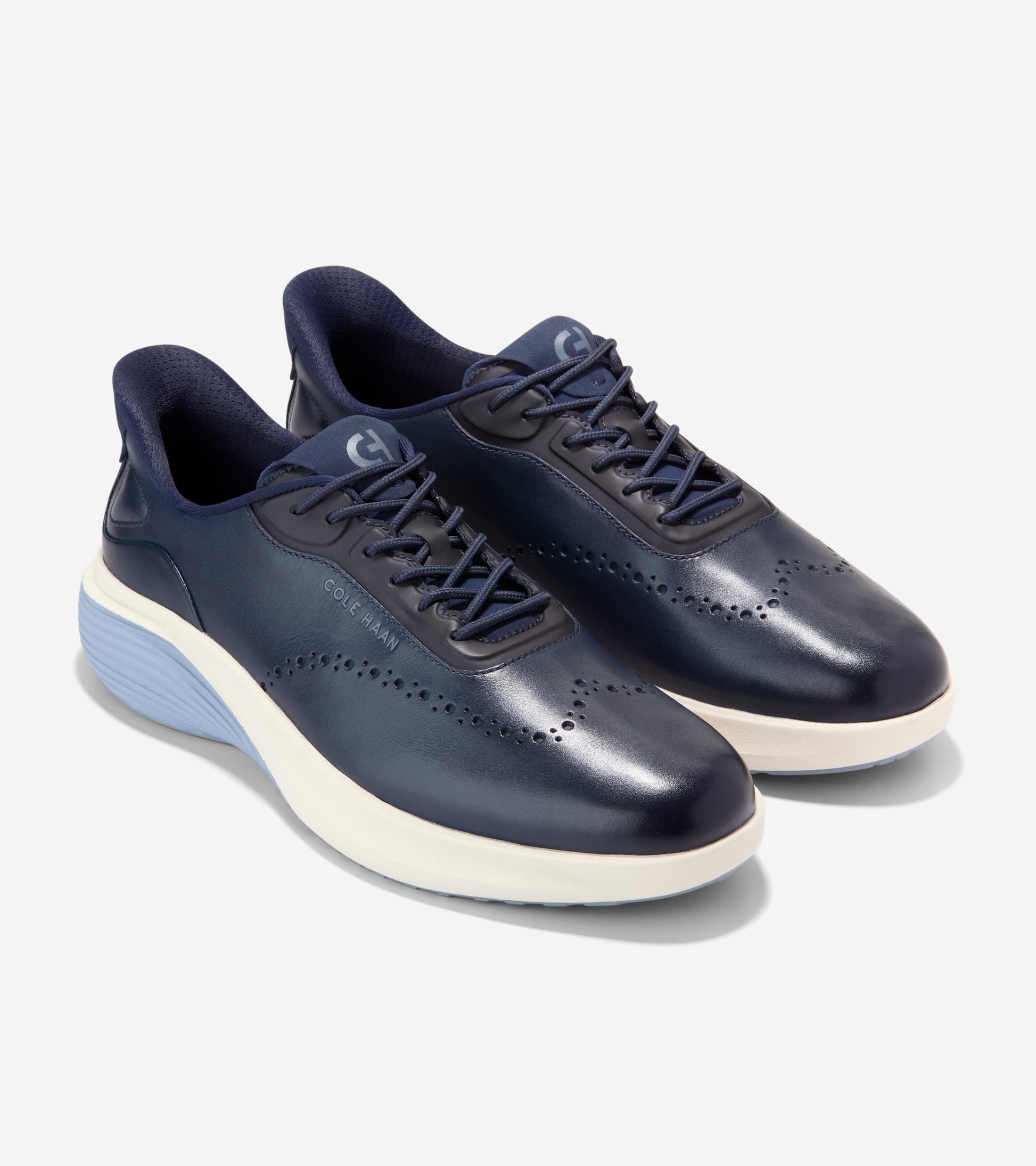 Men's ØriginalGrand Neoarc Quick-On Wingtip Oxfords-Navy Blazer-Blue Blizzard