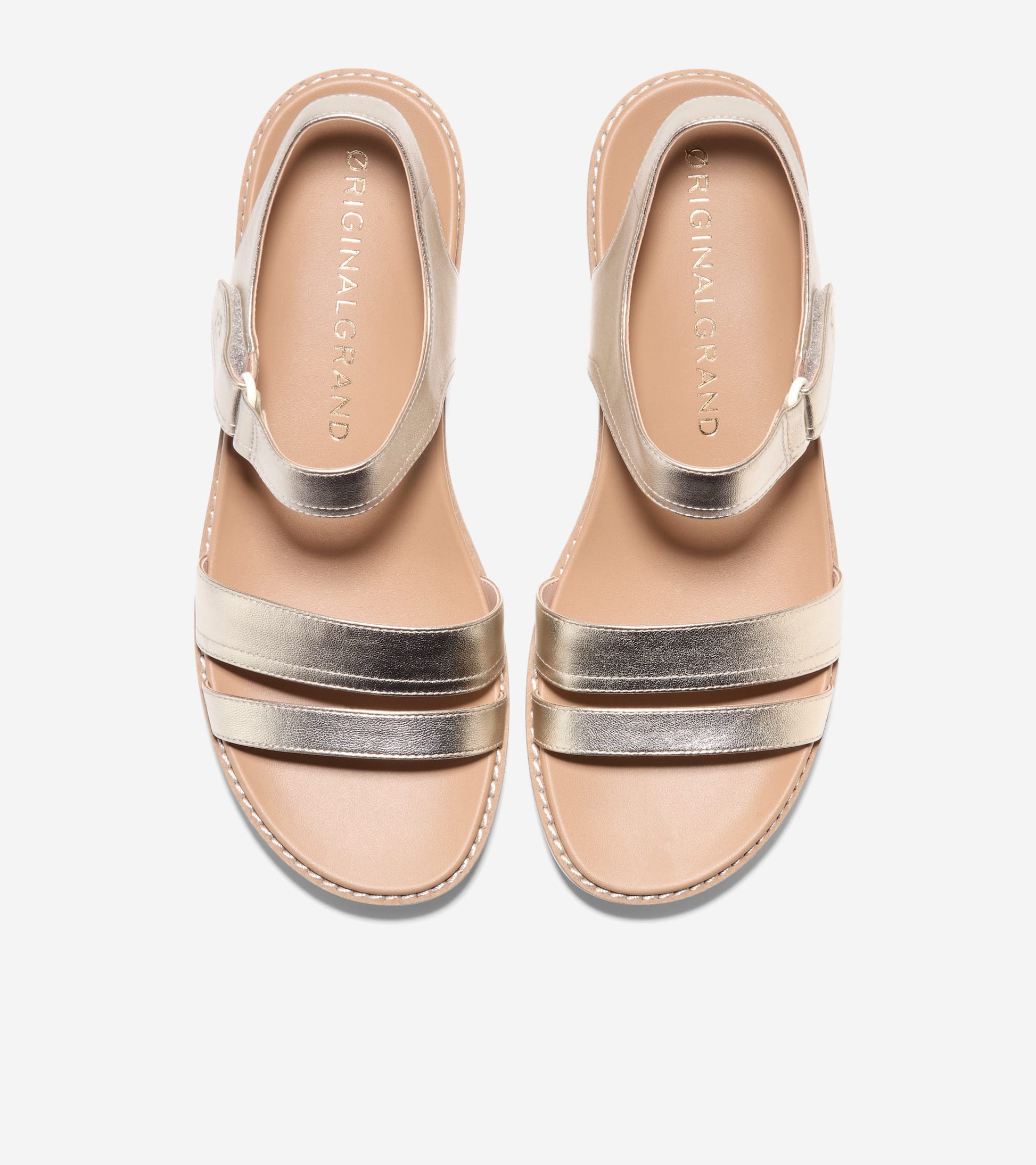 Women's ØriginalGrand Peyton Flatform Sandals-Soft Gold Metallic-Ivory