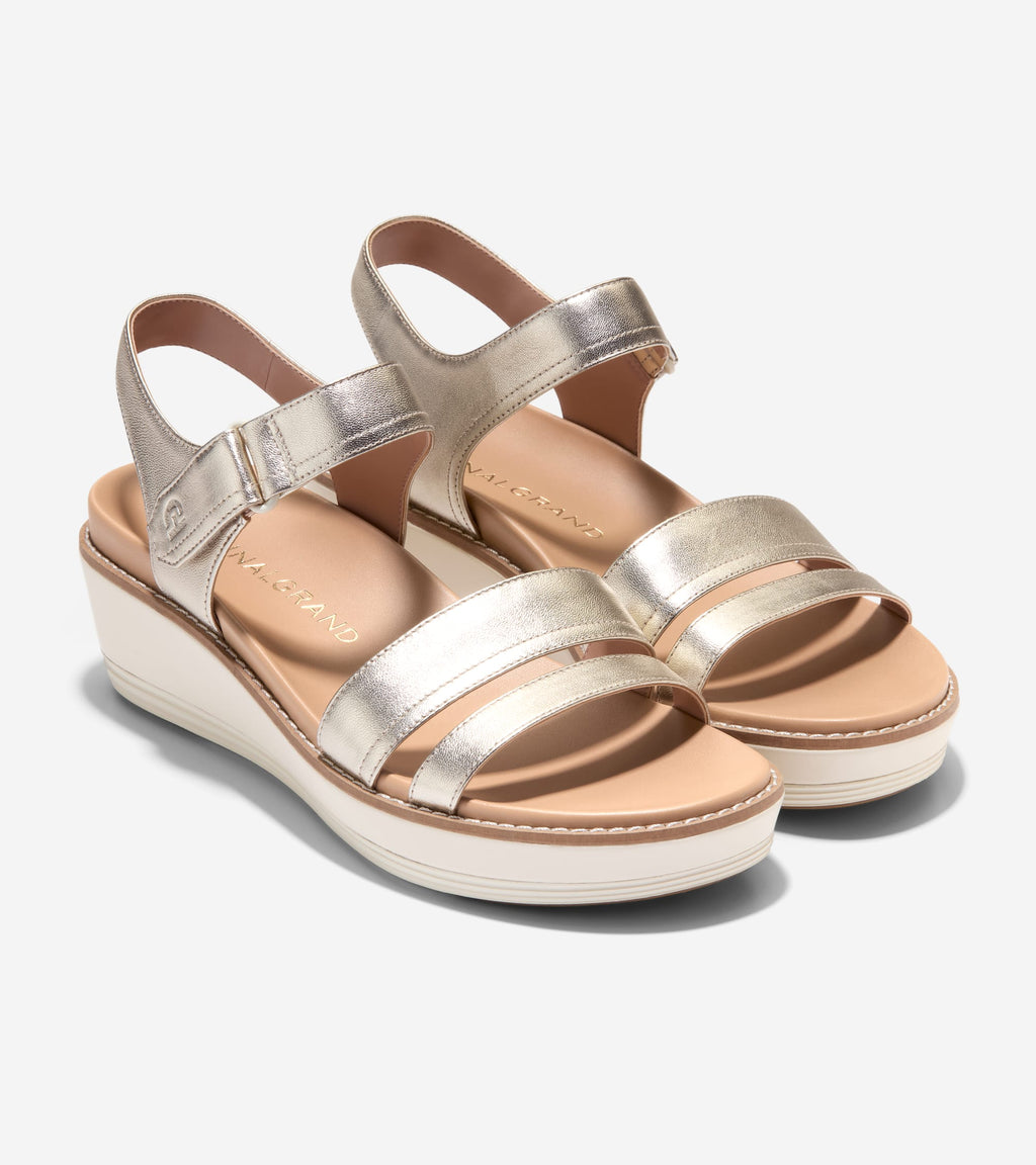 Women's ØriginalGrand Peyton Flatform Sandals-Soft Gold Metallic-Ivory