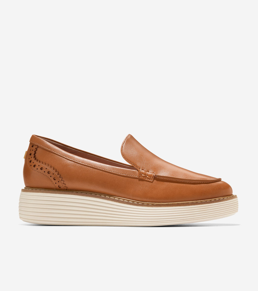 Women's ØriginalGrand Platform Venetian Loafers-Pecan-Ivory