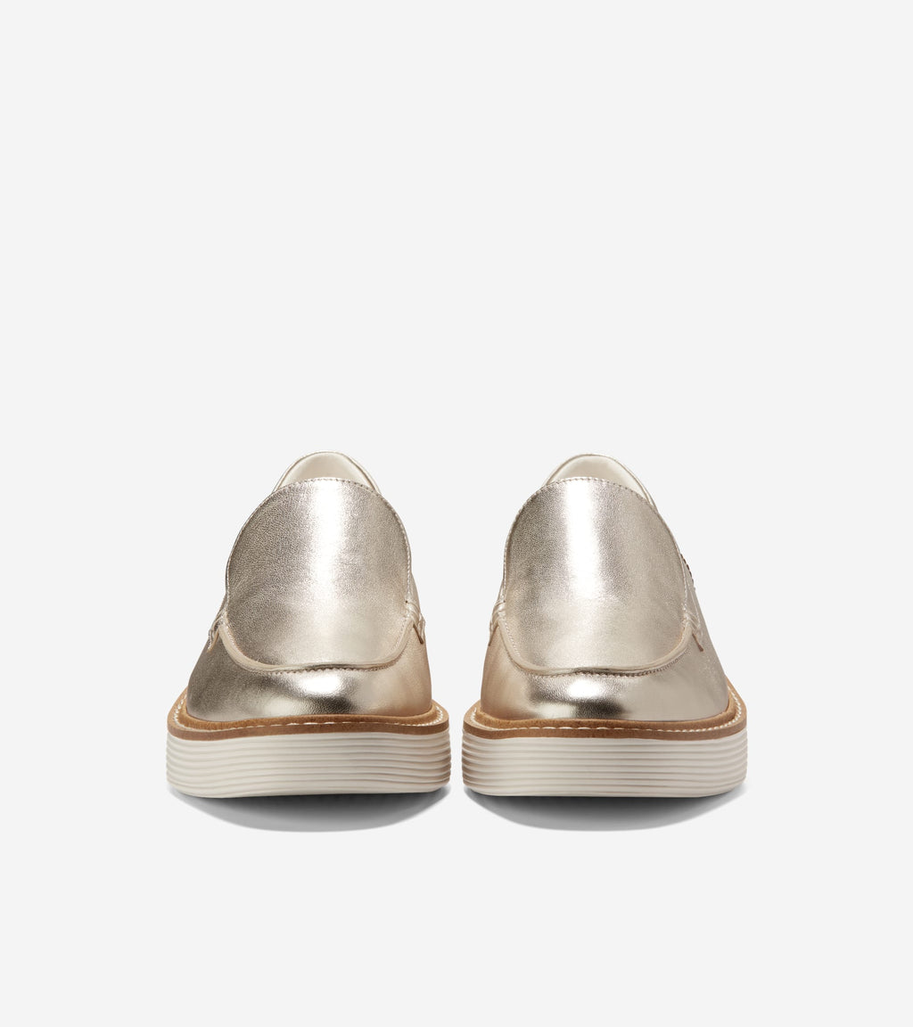 Women's ØriginalGrand Platform Venetian Loafers-Soft Gold-Ivory