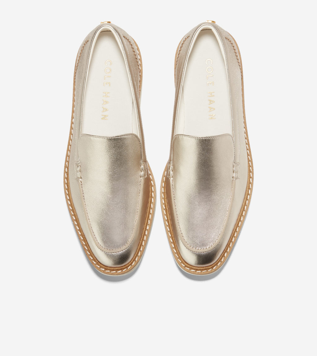 Women's ØriginalGrand Platform Venetian Loafers-Soft Gold-Ivory