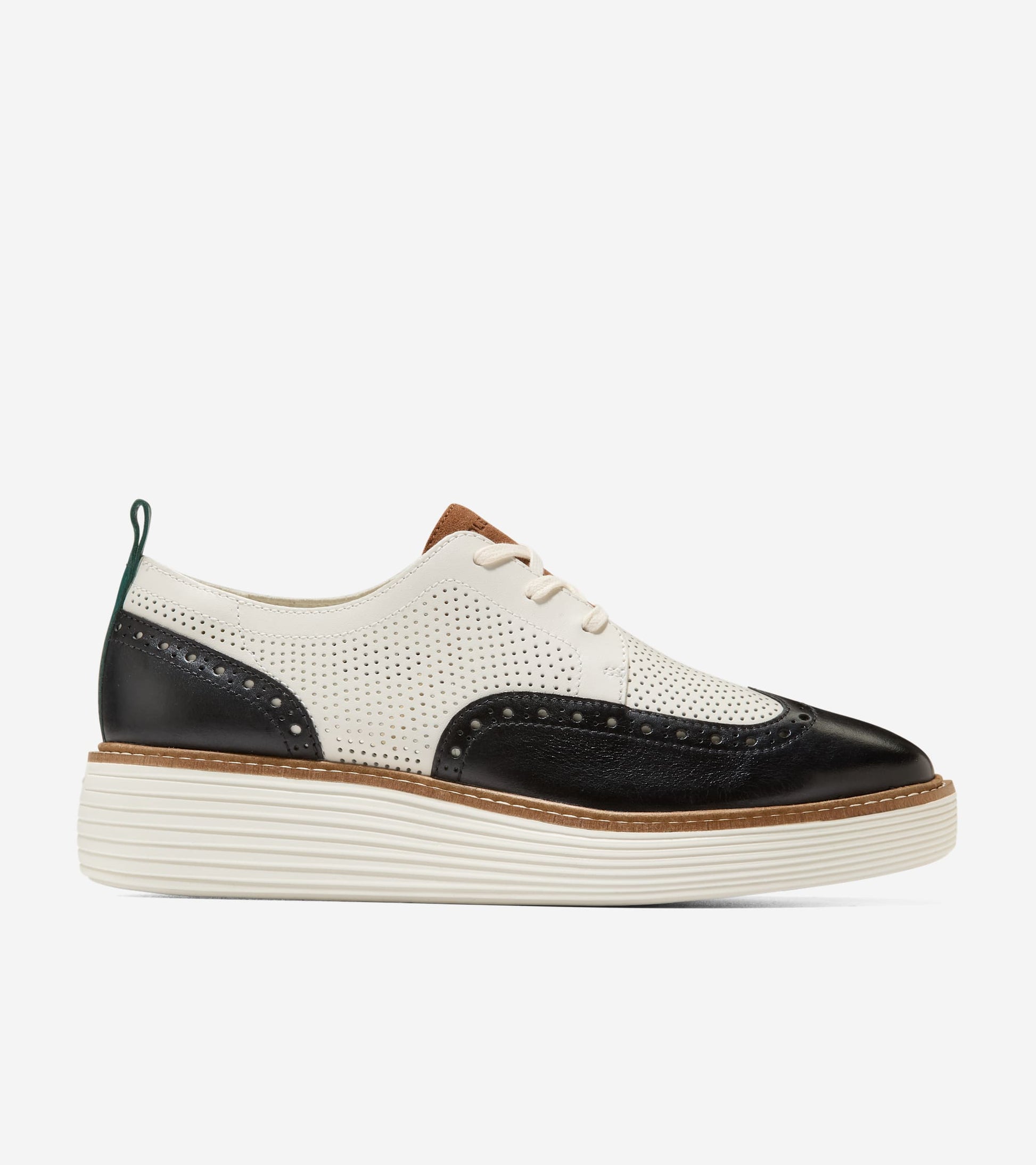 Cole Haan Women's riginal Grand Platform Wingtip Oxford Shoes - Black | Size 6 Medium