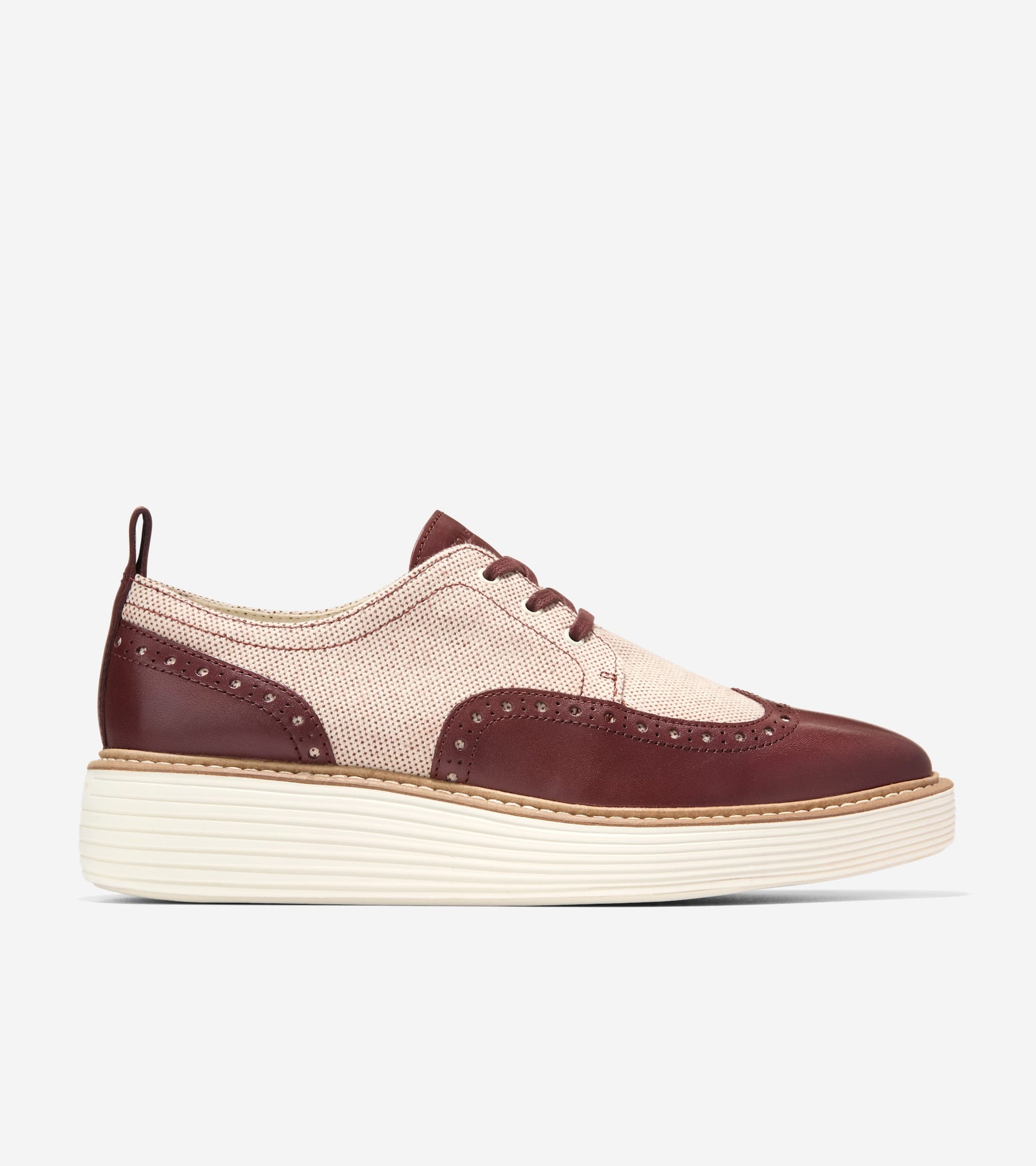 Women's ØriginalGrand Platform Wingtip Oxfords-Mahogany-Natural Two-Tone