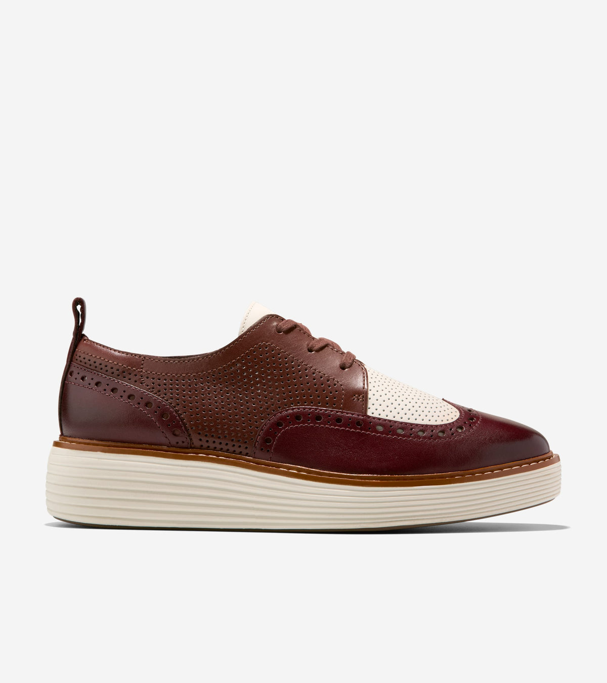Women's ØriginalGrand Platform Wingtip Oxfords-Bloodstone-Hickory-Ivory