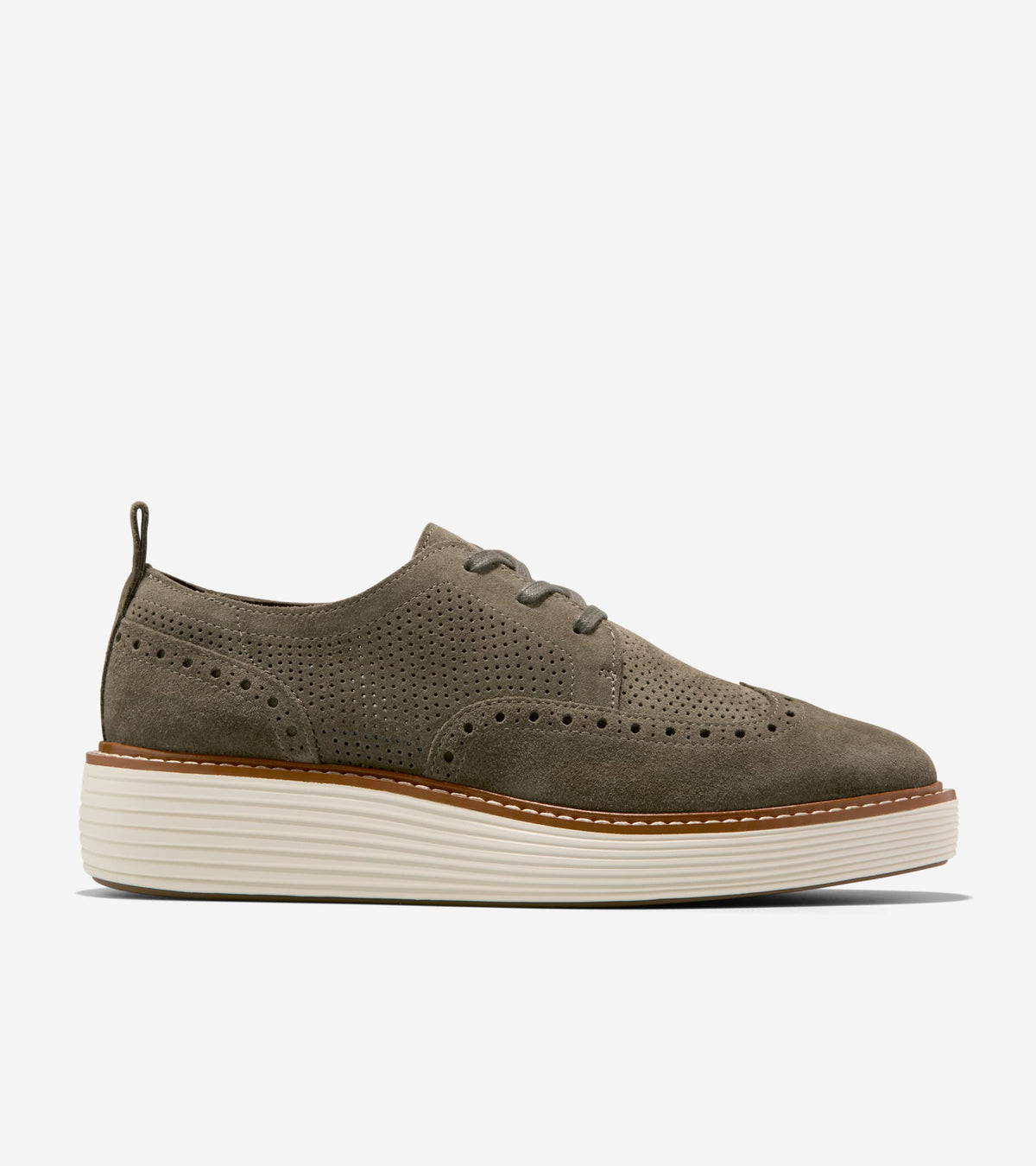 Women's ØriginalGrand Platform Wingtip Oxfords-Deep Olive