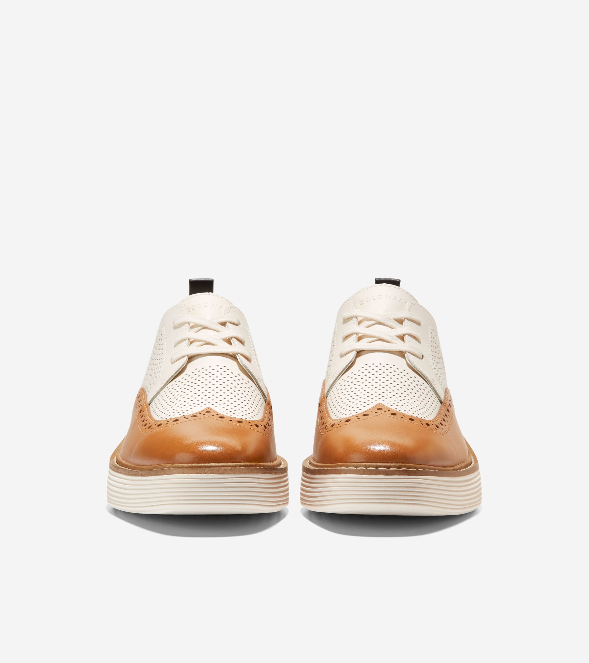 Women's ØriginalGrand Platform Wingtip Oxfords in White, brown