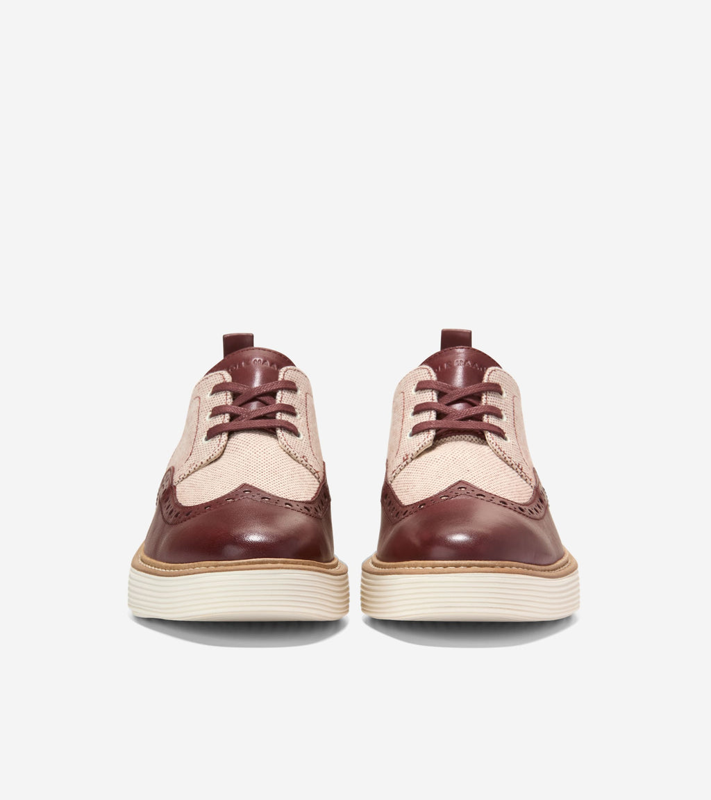 Women's ØriginalGrand Platform Wingtip Oxfords-Mahogany-Natural Two-Tone