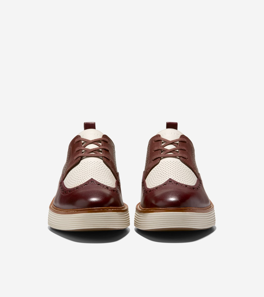 Women's ØriginalGrand Platform Wingtip Oxfords-Bloodstone-Hickory-Ivory