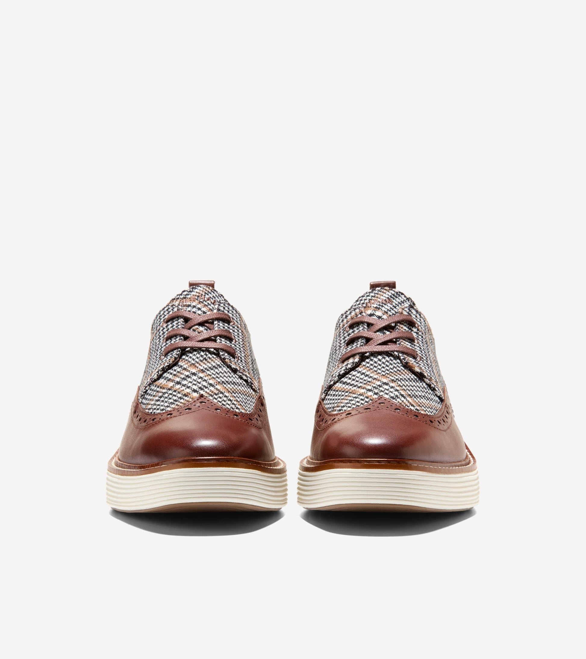 Women's ØriginalGrand Platform Wingtip Oxfords-Neutral Plaid-Hickory