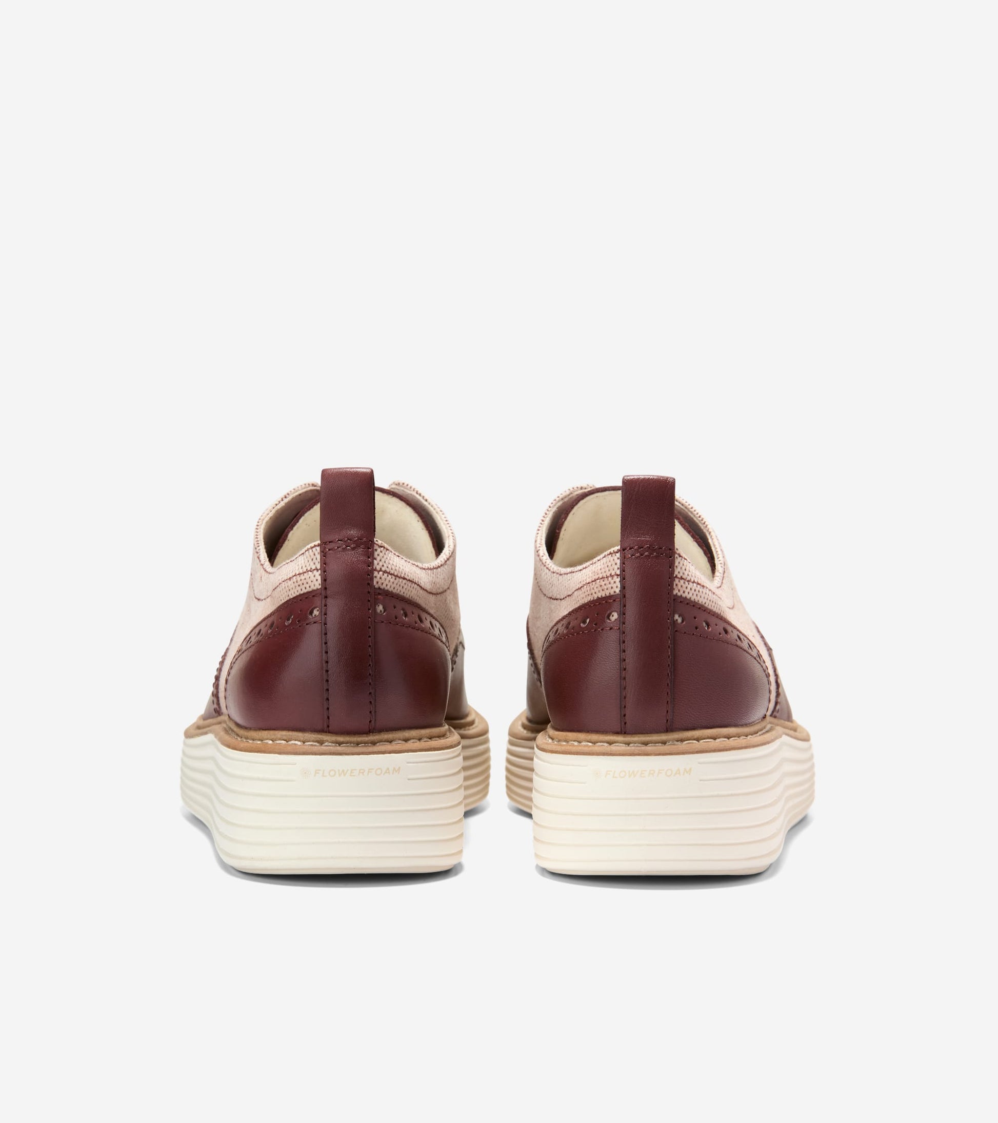 Women's ØriginalGrand Platform Wingtip Oxfords-Mahogany-Natural Two-Tone
