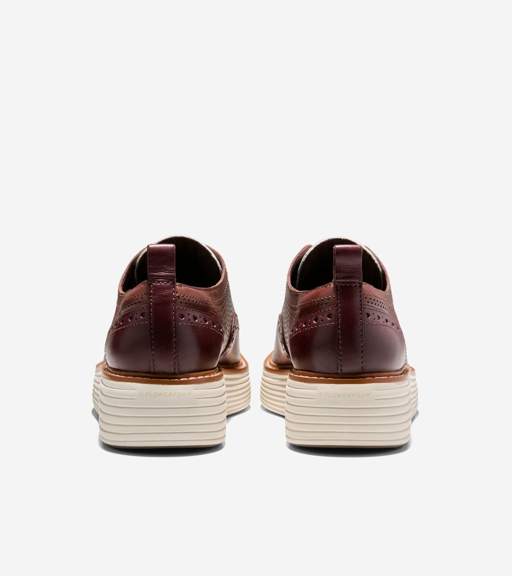 Women's ØriginalGrand Platform Wingtip Oxfords-Bloodstone-Hickory-Ivory
