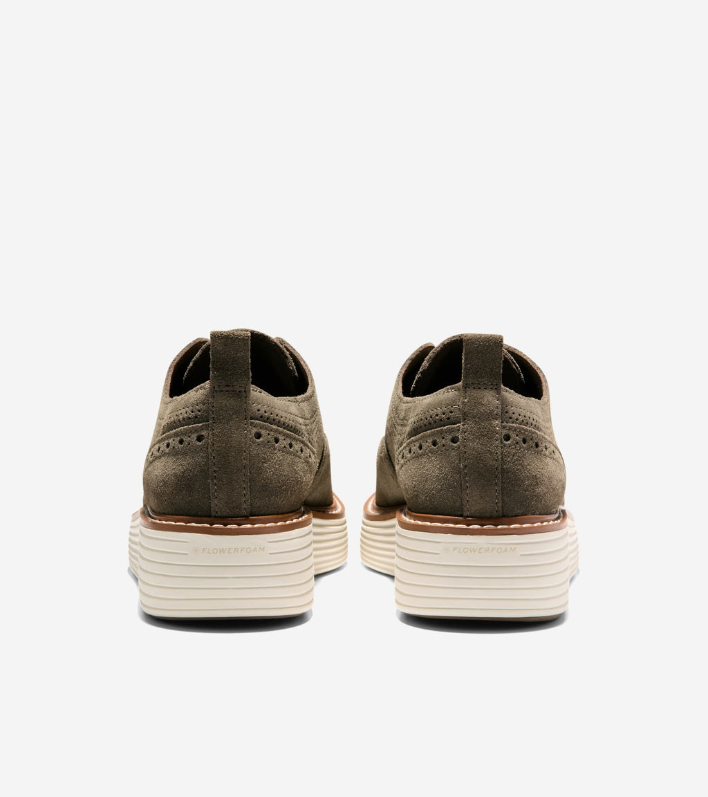 Women's ØriginalGrand Platform Wingtip Oxfords-Deep Olive